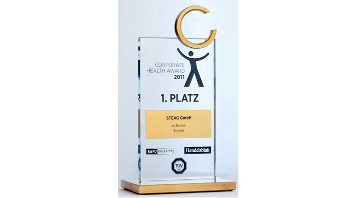 STEAG GmbH erhielt den Corporate Health Award 2011. STEAG GmbH erhielt den Corporate Health Award 2011.