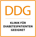 Zertifikatssiegel DDG Klinik für Diabetespatienten geeignet Zertifikatssiegel DDG Klinik für Diabetespatienten geeignet