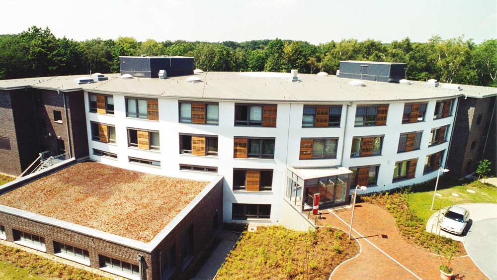 Außenansicht des Reha-Zentrums prosper in Bottrop. Außenansicht des Reha-Zentrums prosper in Bottrop.