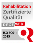 Die Chiemgau-Klinik in Marquartstein hat das Zertifikat der DEGEMED für "Zertifizierte Qualitäts-Rehabilitation" erhalten. Die Chiemgau-Klinik in Marquartstein hat das Zertifikat der DEGEMED für "Zertifizierte Qualitäts-Rehabilitation" erhalten.