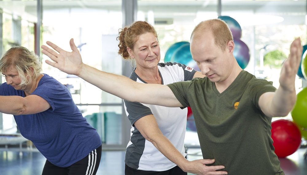 Patienten der Knappschafts-Klinik Warmbad beim Sport. Patienten der Knappschafts-Klinik Warmbad beim Sport.