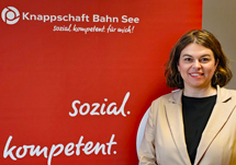 Porträtbild der Leiterin der Regionaldirektion der Knappschaft-Bahn-See in Saarbrücken: Gerrith Kiefaber Porträtbild der Leiterin der Regionaldirektion der Knappschaft-Bahn-See in Saarbrücken: Gerrith Kiefaber