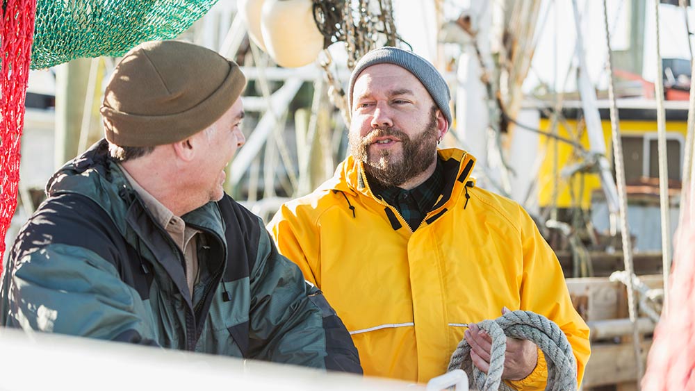 Two seaman on a ship 